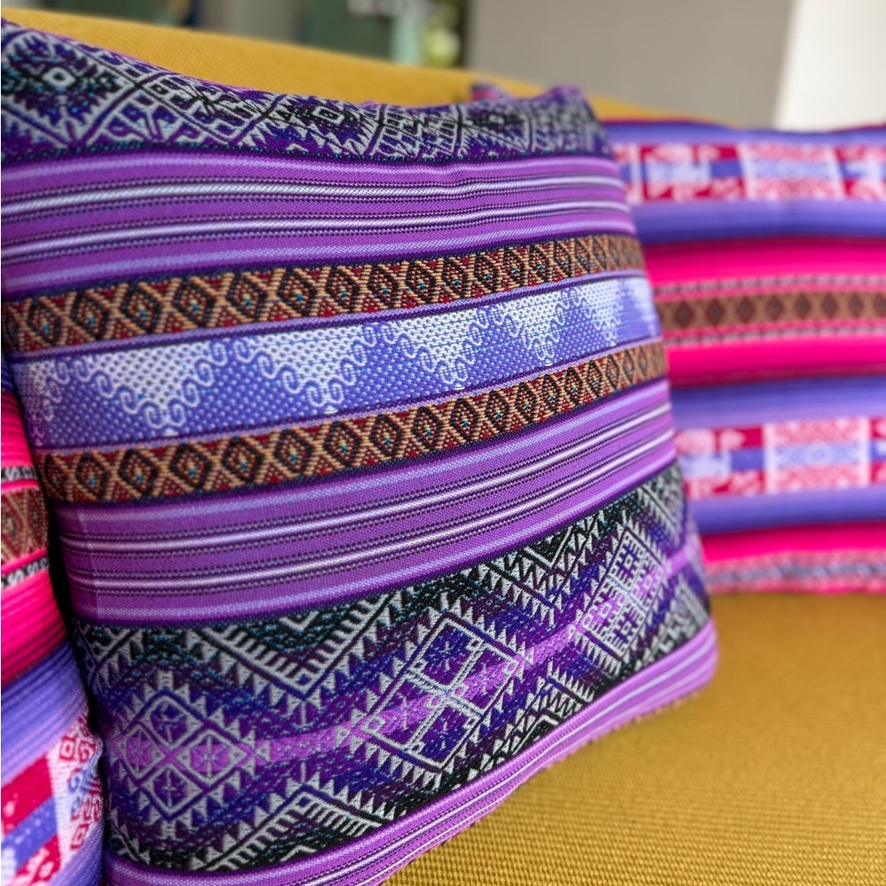 Colorful Patterned Throw Pillow Set - Picture 3 of 4